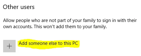 Windows Other users