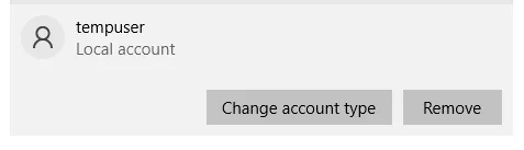 Windows Local Account